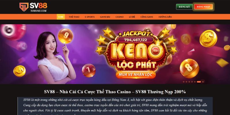 trải nghiệm Keno online